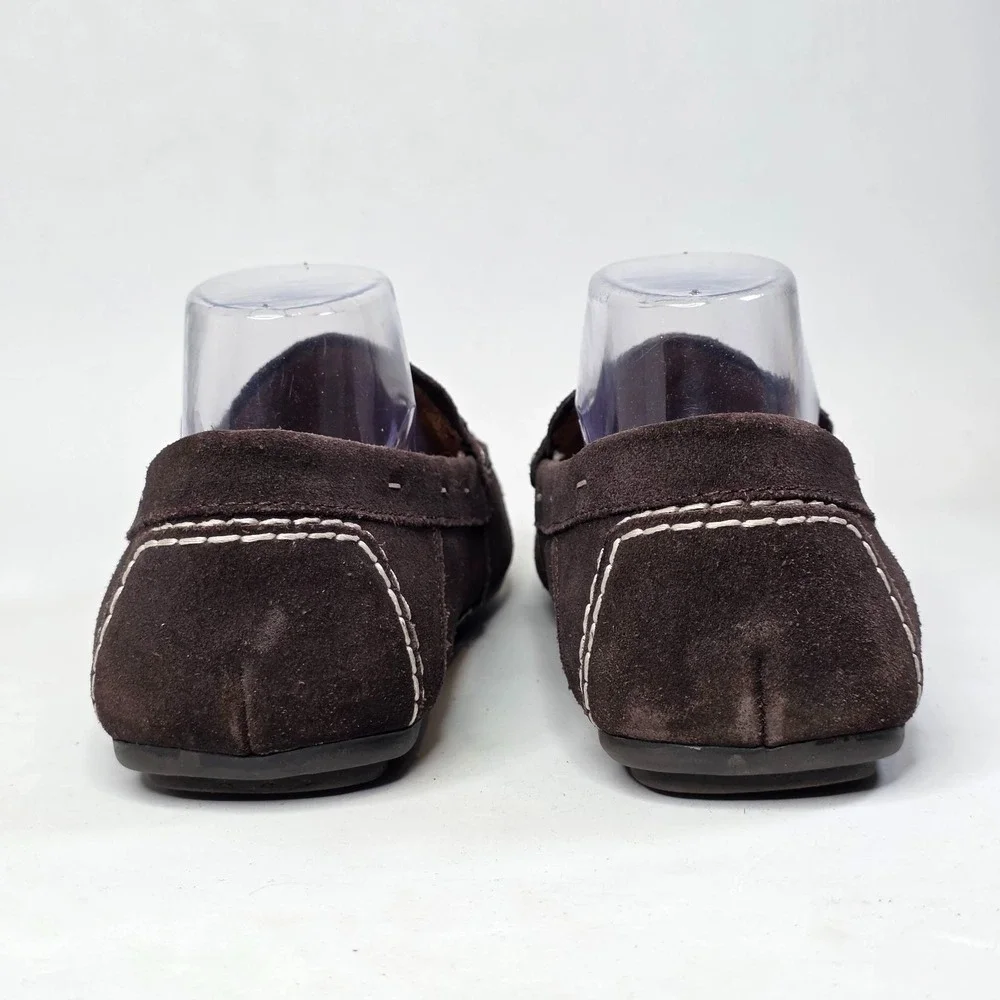 Nunn Bush Men's Loafers Size 8.5 M Dark Brown Suede Slip On Horsebit Dress Shoes